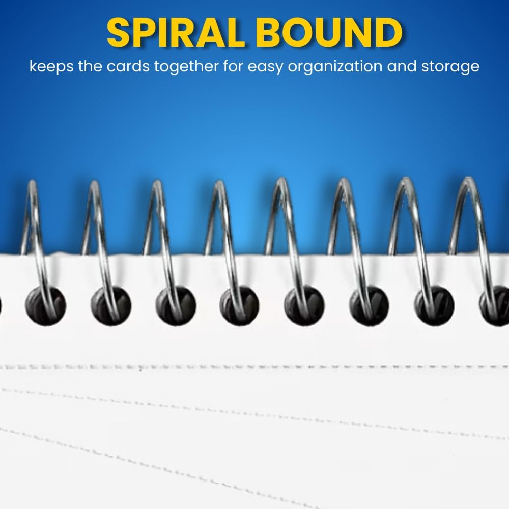 1InTheOffice Spiral Bound Index Cards 4x6 Ruled, White, 50 Cards/Pack, 3 Packs - Image 4