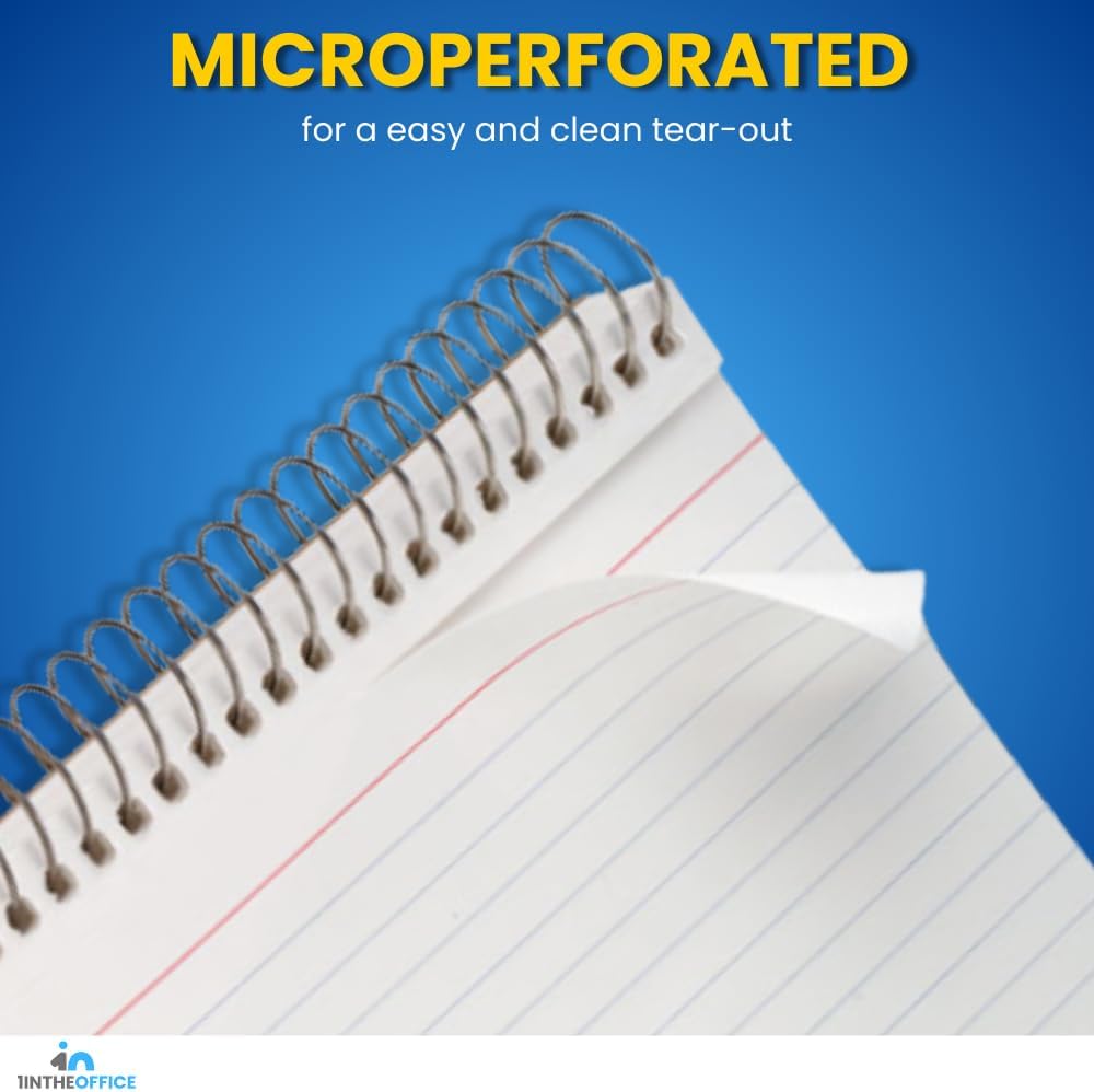 1InTheOffice Spiral Bound Index Cards 4x6 Ruled, White, 50 Cards/Pack, 3 Packs - Image 5